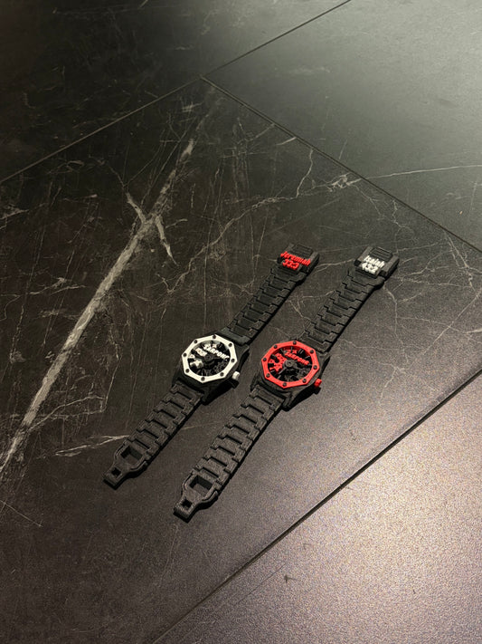 Sarpong Faith Based Watch - Black/White + Black/Red Combo