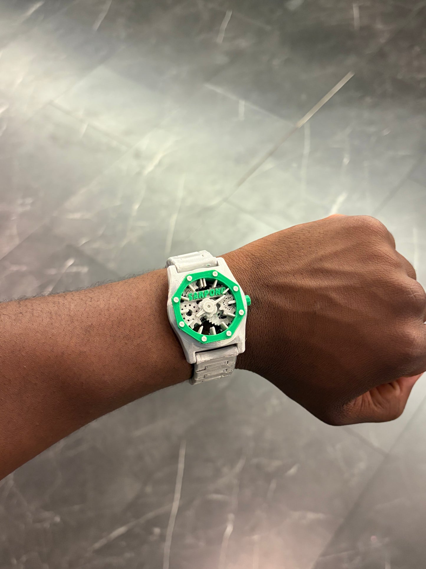 TSC Faith Based Watch Silver/Green
