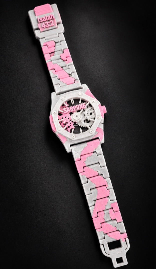 TSC Faith Based Watch Silver/Pink Camo *Rare
