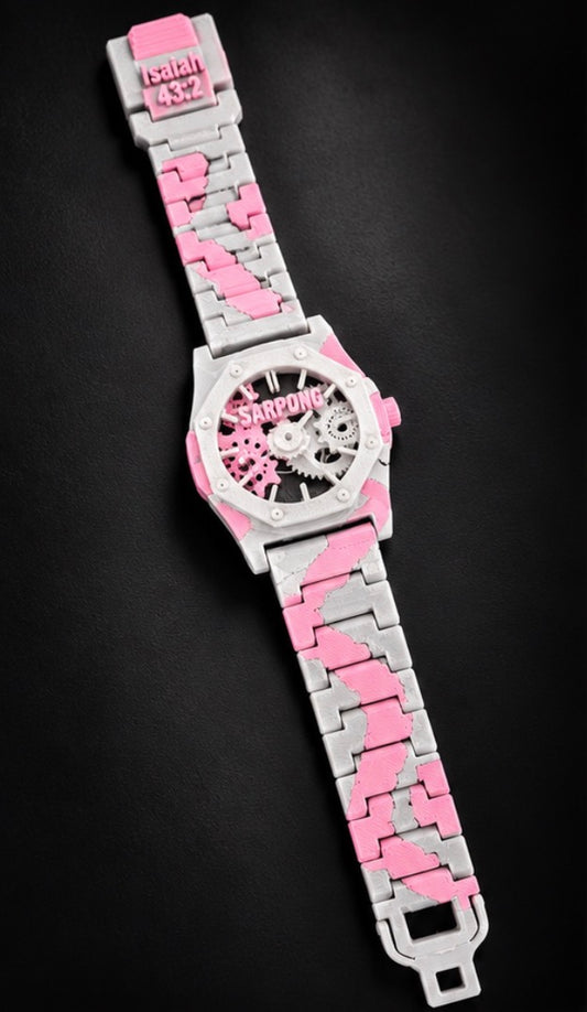 TSC Faith Based Watch Silver/Pink Camo *Rare