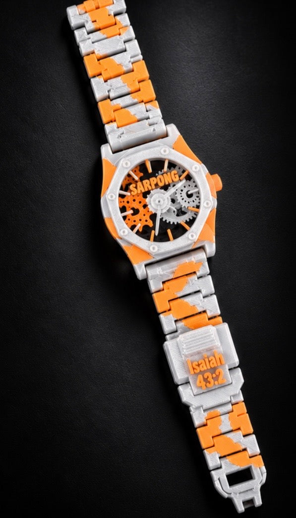 TSC Faith Based Watch Sliver/orange Camo *RARE